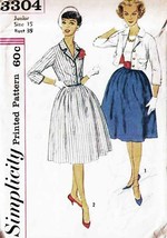 Vintage 1960&#39;s Teen&#39;s SKIRT &amp; JACKET Simplicity Pattern 3304-s Size 15 - £9.58 GBP