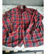 Duluth Trading Co Flannel Shirt Mens 2XLT Red Plaid Relaxed Fit Outdoor ... - £19.46 GBP