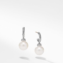 David Yurman Solari Hoop Earrings with Diamond and Freshwater Pearl - $485.00