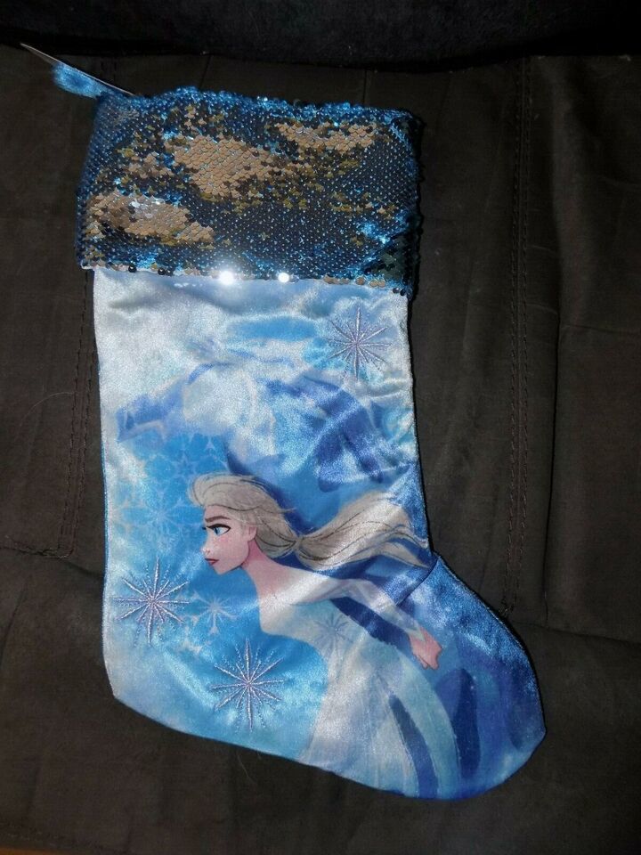 Primary image for Disney Frozen 2 Elsa Christmas Sequence Top Blue Stocking NEW