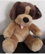 Build a Bear Workshop Sitting Brown and Tan Plush 12&quot; Dog Tongue Out - $17.62 CAD