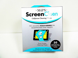 Computer Cellphone Tablet Cleaning Wipes 75% Alcohol Screen Cleaners 30 Count - £5.32 GBP