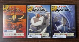 Avatar the Last Airbender Book 1: Water - 3: Fire DVD Nickelodeon 2006 2007 Lot - £7.81 GBP
