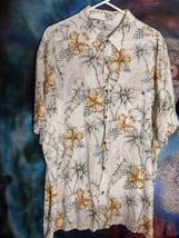 Island Shores Multicolor Floral Hawaiian Shirt Large Short Sleeve Rayon 2xL - £11.51 GBP