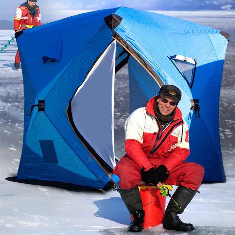 Portable 3 Person Insulated Ice Fishing Shelter Thermal Ice Fishing Shanty Tent  - £535.47 GBP