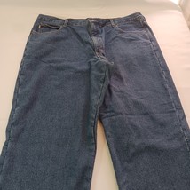 L.L. Bean Double L Jeans Women’s Relaxed Fit Blue Denim Fleece Lined Size 44×34 image 11