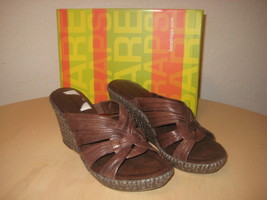 Baretraps Bare Traps Shoes Size 7.5 M Womens New Shelee Brown Wedge Sandals - £53.73 GBP