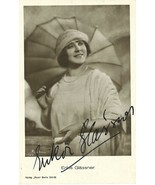 ERIKA GLASSNER (1926) German Silent Film Postcard SIGNED BY ERIKA GLASSNER - $125.00