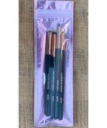 MOTD 4 Piece Eye Makeup Brush Set - Black &amp; Rose Gold Handles - $218.41 MXN