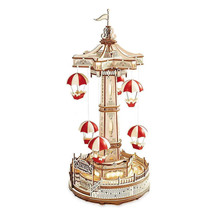 Parachute Tower DIY Music Box 3D Wooden Puzzle - $58.00