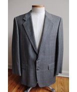 Hickey Freeman Neiman Marcus 41R Wool Gray Check Boardroom Sport Coat Ja... - £43.03 GBP