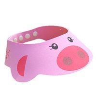The Creative Cartoon Children's Bath Cap/Shower Hat Can be Adjusted Pig