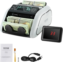 Money Counter Machine, Bill Counter with UV/MG/IR/DD/DBL/HLF/CHN Counterfe - £71.69 GBP