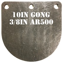 10 In. AR500 Gong Shooting Target - 3/8 Thk Rifle Target - 1pc. Steel Target Set - $55.43