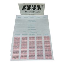 GAME PARTS PIECES for Jeopardy from Pressman 1986 Question Answer Sheets... - $3.99