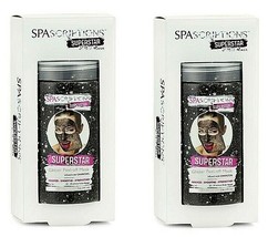 LOT 2 Spascriptions Superstar Peel-Off Glitter Charcoal Mask 5 Oz Ea NEW... - $368.46 MXN
