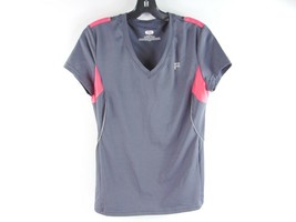 Fila Dark Gray V Neck Fitted Athletic T-Shirt M - $24.74
