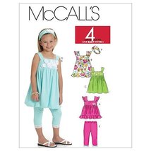McCall&#39;s Patterns M6019 Children&#39;s/Girls&#39; Top, Dresses, Leggings and Hea... - £5.48 GBP