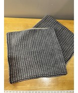 Pottery Barn Blue Gray Chunky Weave Pillow Cover 20” Square Chambray Blu... - $1,460.56 MXN