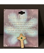 Irish Blessing Celtic Cross Metal Lapel Pin Badge vtd - $11.87