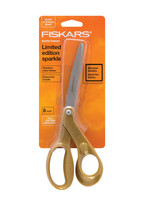 Fiskars Premier 8 Inch Bent Sparkle Scissors Gold - £9.52 GBP