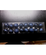 Mini Shatterproof Matte Texture Finish Glitter Shiny Blue 1&quot; Ball Orname... - $11.74 CAD