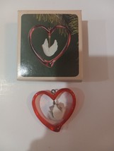 Vintage Hallmark Dove Love Heart Christmas Ornament - £5.49 GBP