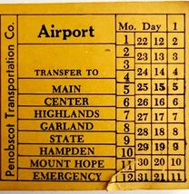 Railway Transfer Tickets Maine Penobscot Transportation Airport #4 E24 - €21,48 EUR