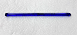 Antique Hotel Knickerbocker Chicago Cobalt Blue Glass Swizzle Stick 6 inch - $9.41