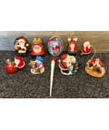 Santa Claus &amp; Snowman Christmas Ornaments ~ Ceramic Resin Plastic ~ Lot ... - £14.64 GBP