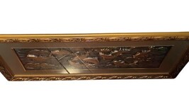 Vintage Koi Fish Wall Art Framed Relief Panel Asian Decor 43x18 Luck Feng Shui image 6