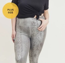 Plus Size Mono B Workout Leggings Yoga Silver Snake Print Pants Size 3XL NWOT - £10.63 GBP