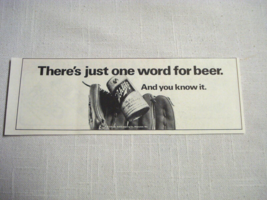 1976 Ad Schlitz Beer, There&#39;s Just One Word For Beer and You Know It - £6.04 GBP