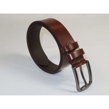 Men's Belt By PICCODER Turkey Genuine Leather Solid 3000 Brown image 2