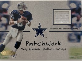 Troy Aikman football card and game used jersey swatch - £159.84 GBP