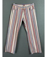 Vintage Tommy Jeans Womens 30x25 Striped Ankle Primary Colors USA Mom Hi... - £14.77 GBP