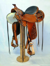Leather Western Pleasure Trail Roper Horse Saddle Size 13&quot; To 17&quot; Inches... - $380.00+