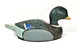 Vintage Wooden Duck Decoy Mallard - $1,074.72 MXN