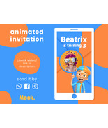 Blippi Video Invitation Animated, Blippi Digital Birthday Invitation - $17.90 CAD