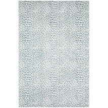 8&#39; X 10&#39; Grey Leopard Print Shag Handmade Non Skid Area Rug - $1,043.41