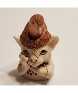 Harmony Kingdom Cat Resin Box Peter Calvesbert Turdus Felidae Bird Lid E... - $43.85 CAD
