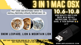 Mac OS X 4 in 1 Bootable USB Flash Drive Install Upgrade Repair Recover - £25.85 GBP
