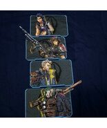 Fortnite T-Shirt Men Blue Adam Drift Fortune 4 Characters Cotton Size Me... - €16,14 EUR