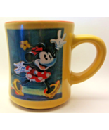 Disney Store Minnie Mouse Coffee Mug Gold Blue  Cup  - £7.47 GBP