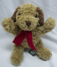 Old Navy Brown Dog With Red Scarf 5&quot; Plush Stuffed Animal Toy - £11.87 GBP