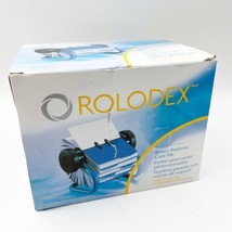 Rolodex Rotary Business Card File Blue 200 Sleeved Cards New Open Box - $29.99