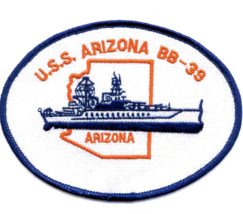 5&quot; Uss Navy BB-39 Arizona Embroidered Patch - £23.59 GBP