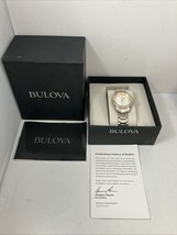 BULOVA 98L203 CLASSIC MOP DIAMOND GLITZ DIAL TWO TONE STEEL WOMENS WATCH - €76,23 EUR