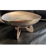 1960 Cast Aluminum Centerpiece Bowl Walnut Base B &amp; B Remembrance Atomic 11 - $2,112.61 MXN