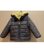 Carter&#39;s Puffer Jacket, Partially Fleece-Lined with Hood - Gray/Navy (2T... - £11.72 GBP